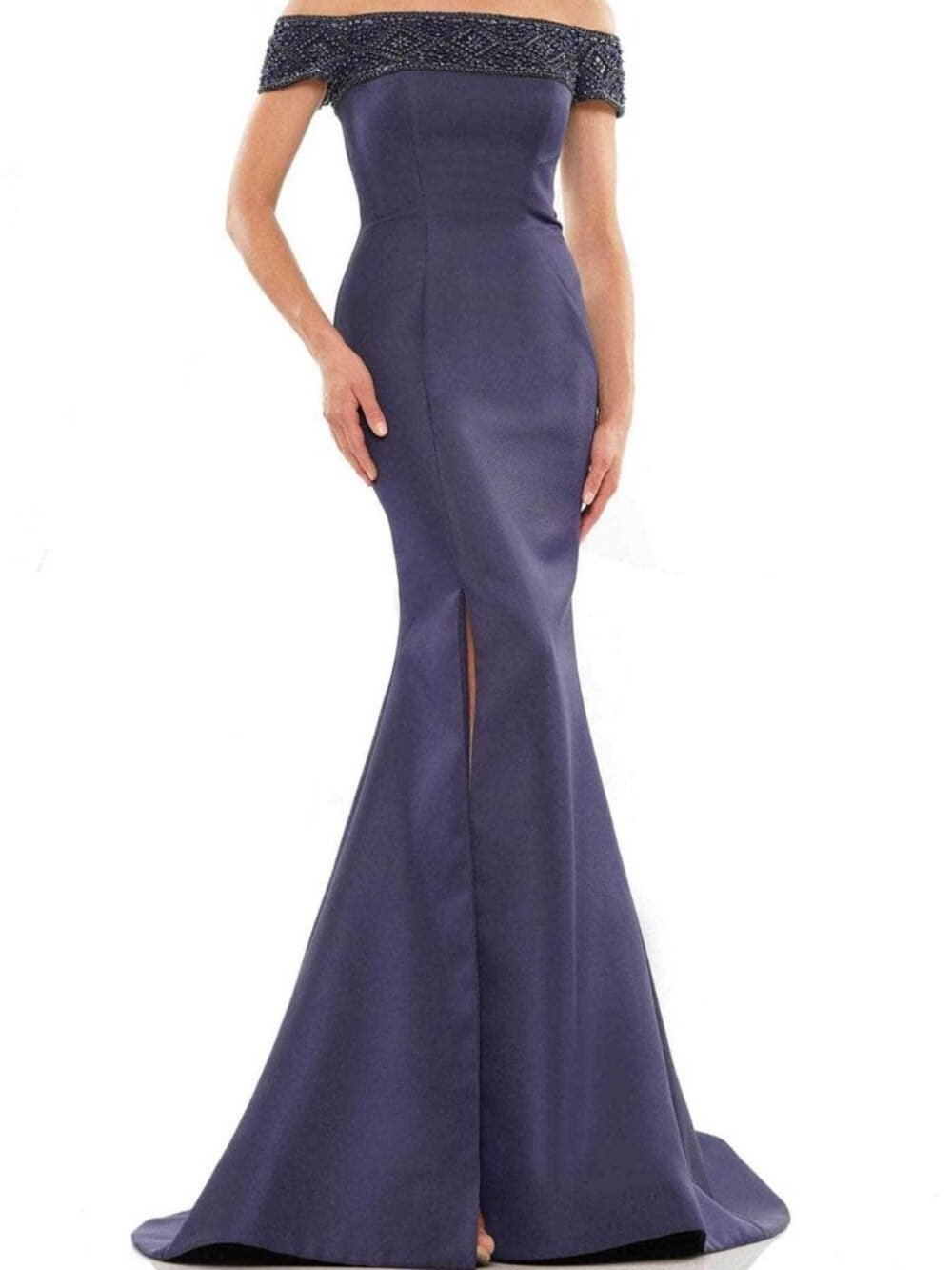 NWT Marsoni by Colors MV1184 Beaded Formal Gown Navy size 10